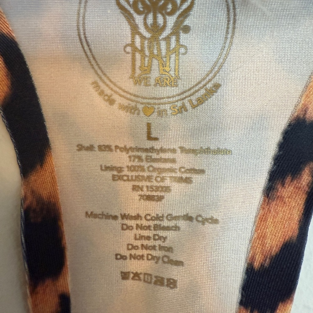 We Are Hah Eco Straight Up Bodysuit in Lanka Leopard Print - Picture 5 of 6